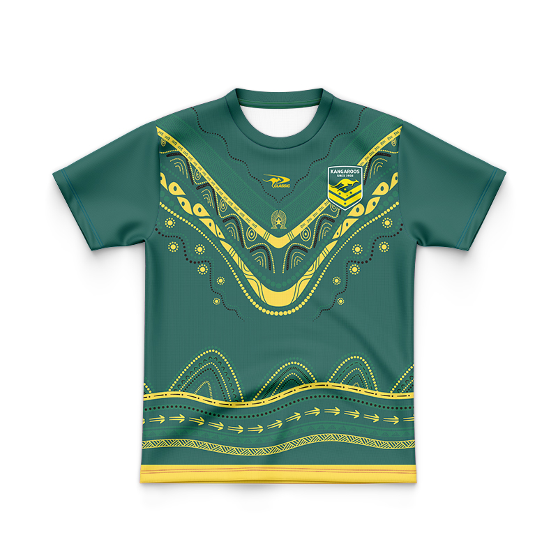 Kid's Australia Kangaroos 2024 Indigenous Jersey