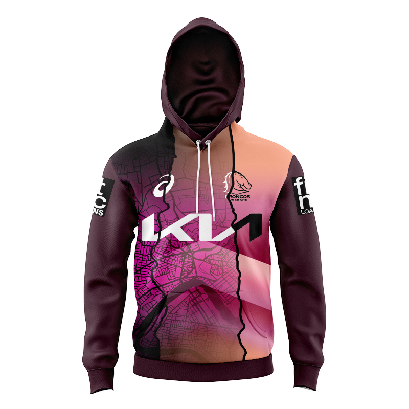 Kid's NRL Brisbane Broncos 2024 Training Mix Hoodie