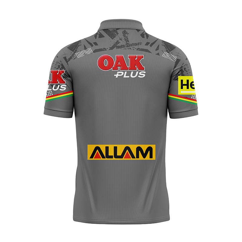 NRL Penrith Panthers 2024 Grey Training Polo Shirt