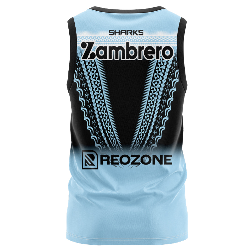 NRL Cronulla-Sutherland Sharks 2025 Pasifika Alternate Singlet