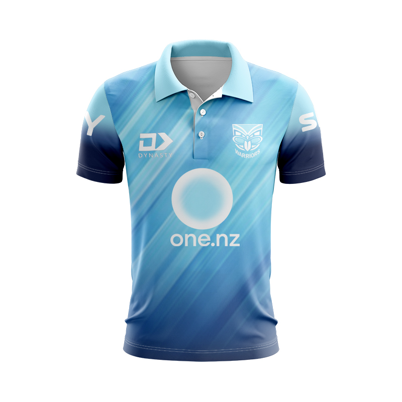 NRL New Zealand Warriors 2024 Dynasty Pre-Season Polo Shirt