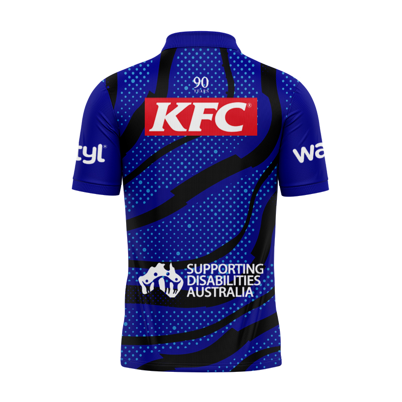 NRL Canterbury-Bankstown Bulldogs 2025 Blue Training Polo Shirt
