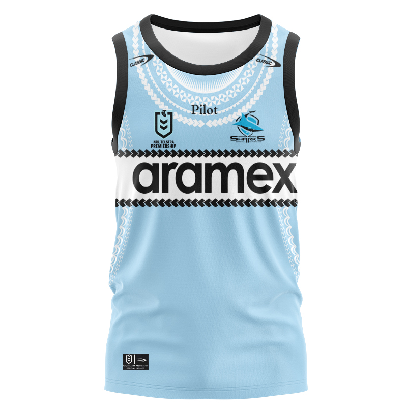 NRL Cronulla-Sutherland Sharks 2025 Pasifika Alternate Singlet