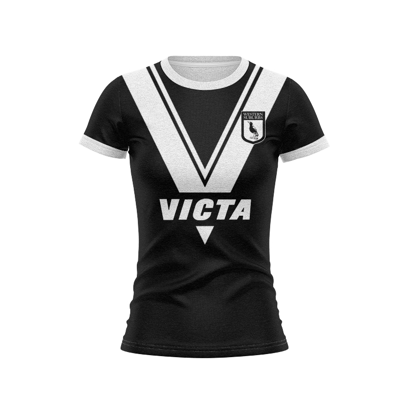 Women's Western Suburbs Magpies 1978 Black Retro Jersey