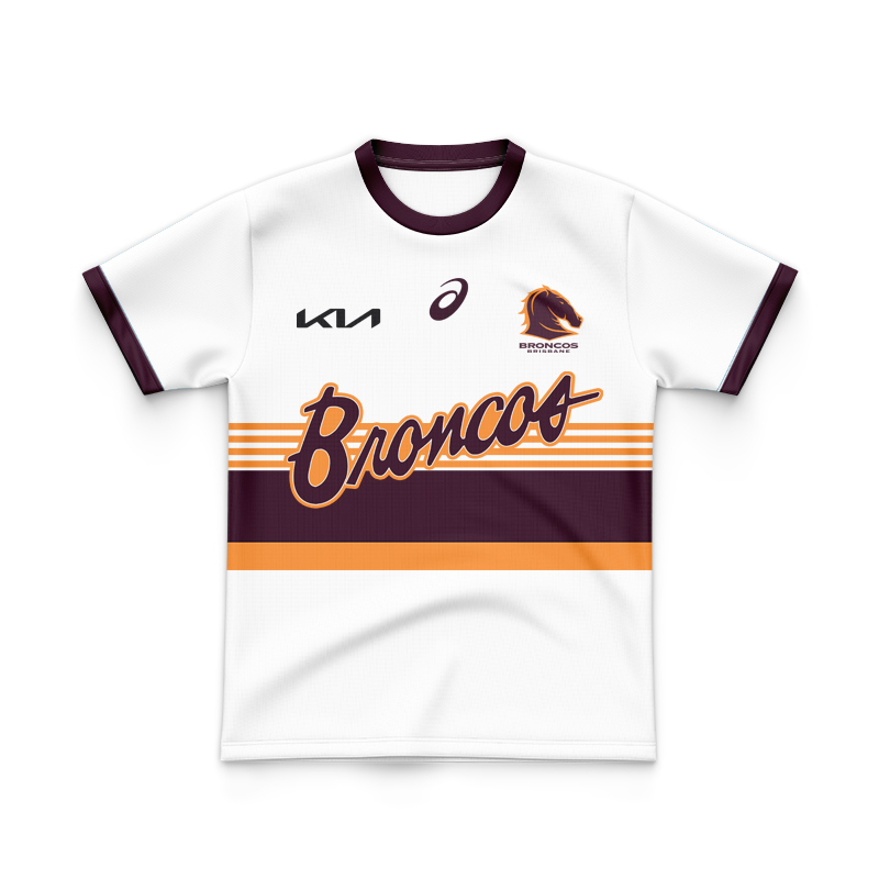 Kid's NRL Brisbane Broncos 2025 Run Out Jersey