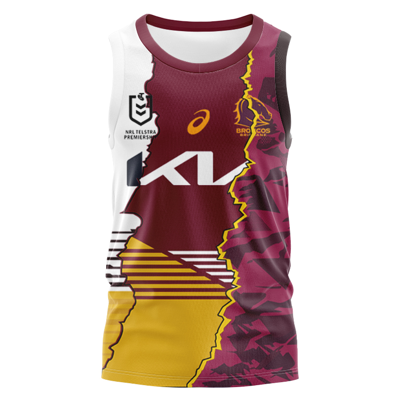 NRL Brisbane Broncos 2024 Mix Singlet