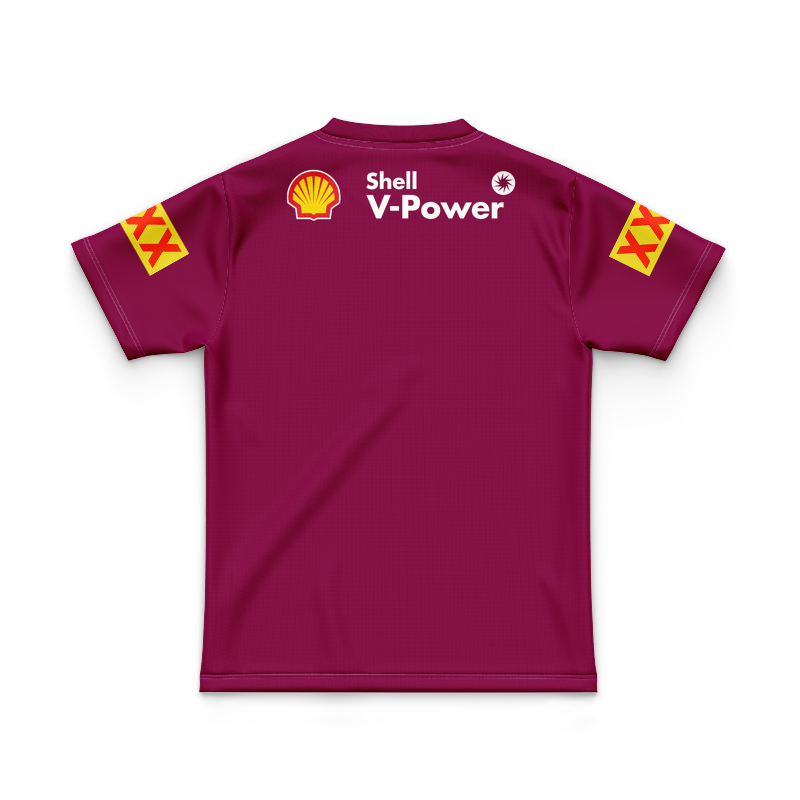 Kid's NRL QLD Maroons 2025 Red Training Jersey