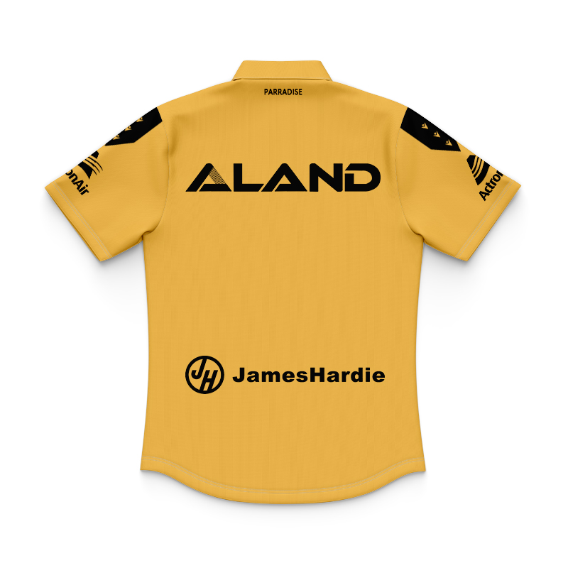 Kid's NRL Parramatta Eels 2025 Yellow Training Polo Shirt