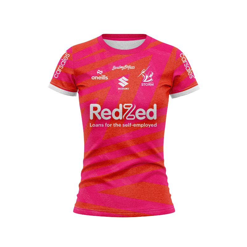 Women's NRL Melbourne Storm 2025 Orange Warm Up Jersey