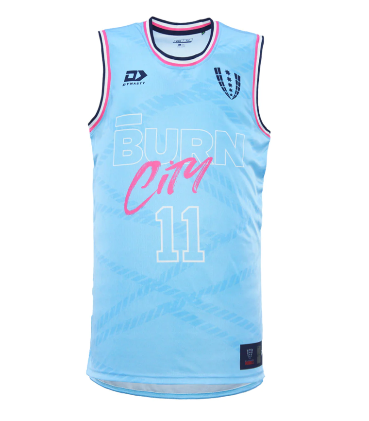 Melbourne Rebels Super Rugby 2024 Blue #11 Basketball Singlet