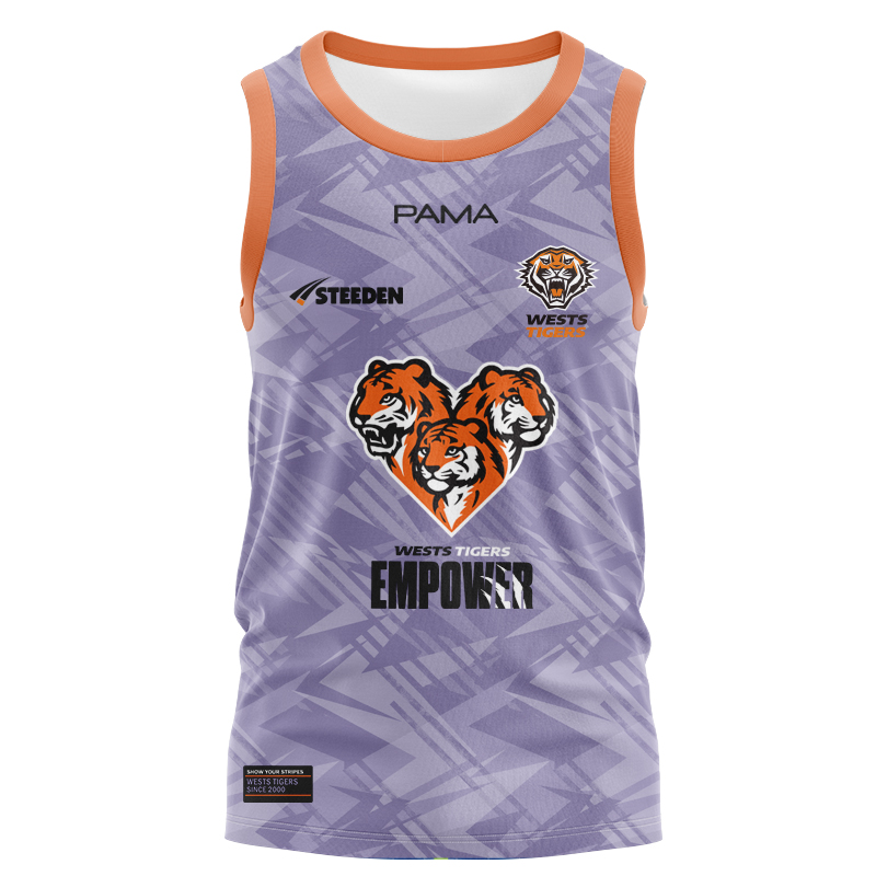 NRL Wests Tigers 2025 Purple Training Singlet