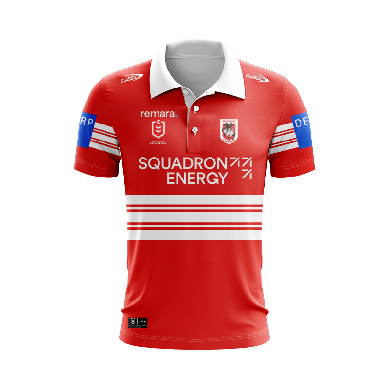NRL St George Illawarra Dragons 2025 Away Polo Shirt