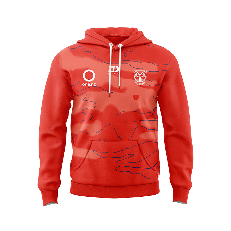 NRL New Zealand Warriors 2024 Dynasty Orange Hoodie