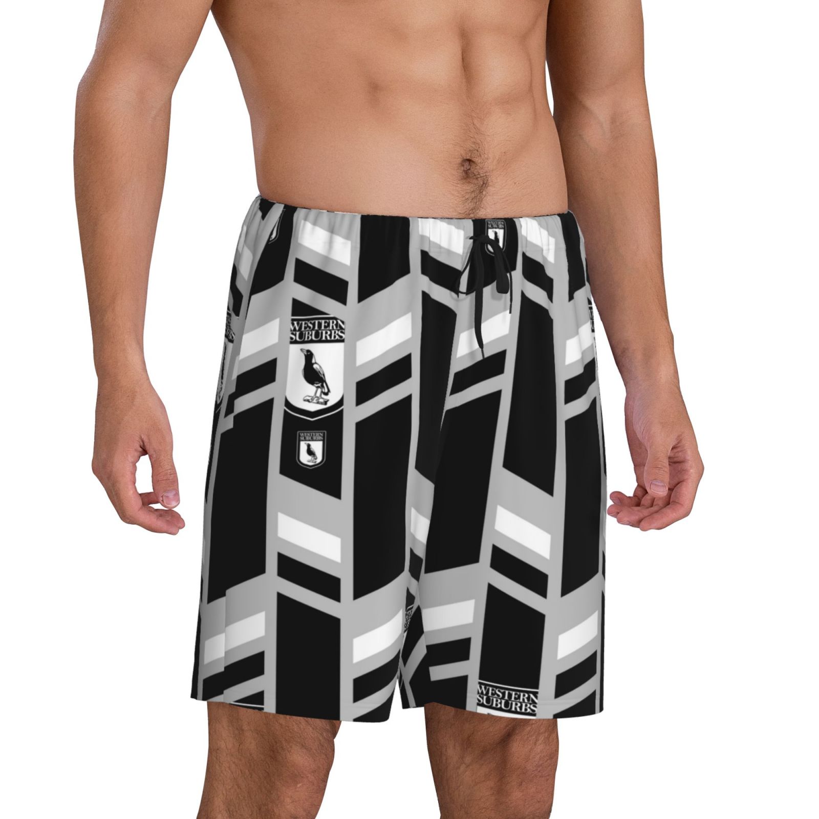 Western Suburbs Magpies Men's Short Pajama Pants SPP3148