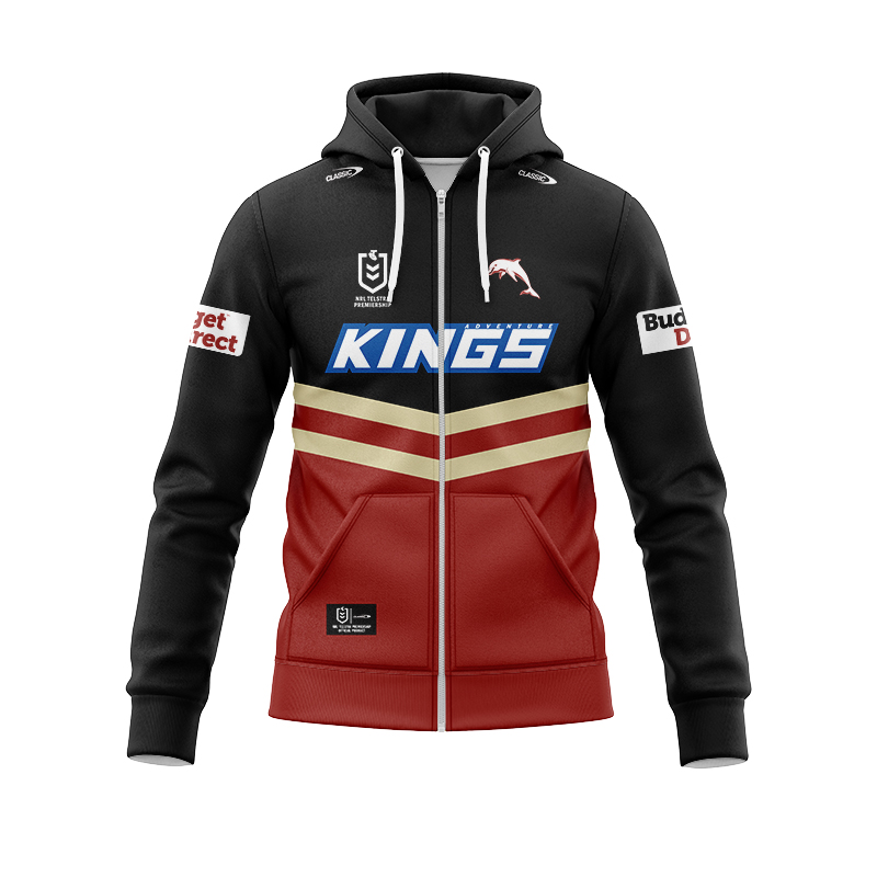 NRL Dolphins 2024 Training Zipper Hoodie