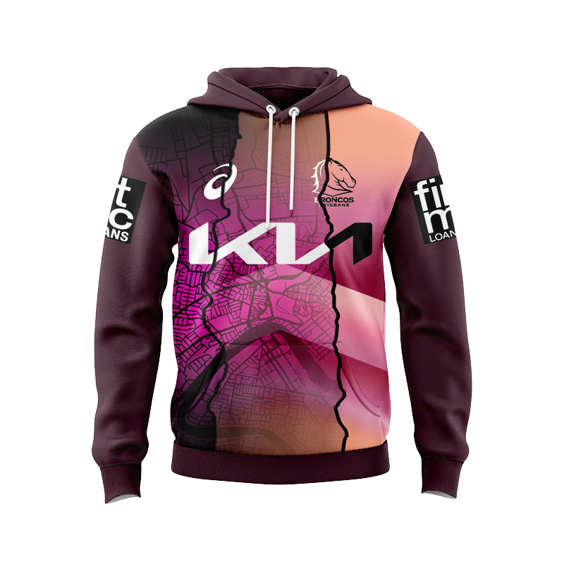 NRL Brisbane Broncos 2024 Training Mix Hoodie