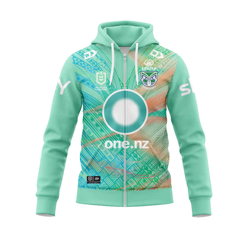 NRL New Zealand Warriors 2025 Dynasty Pasifika Zipper Hoodie