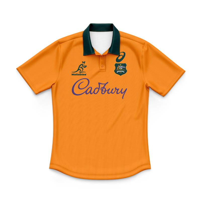 Kid's Australian Wallabies 2024 Home Polo Shirt