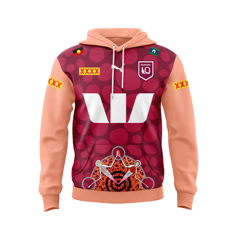 NRL QLD Maroons 2024 Indigenous Hoodie