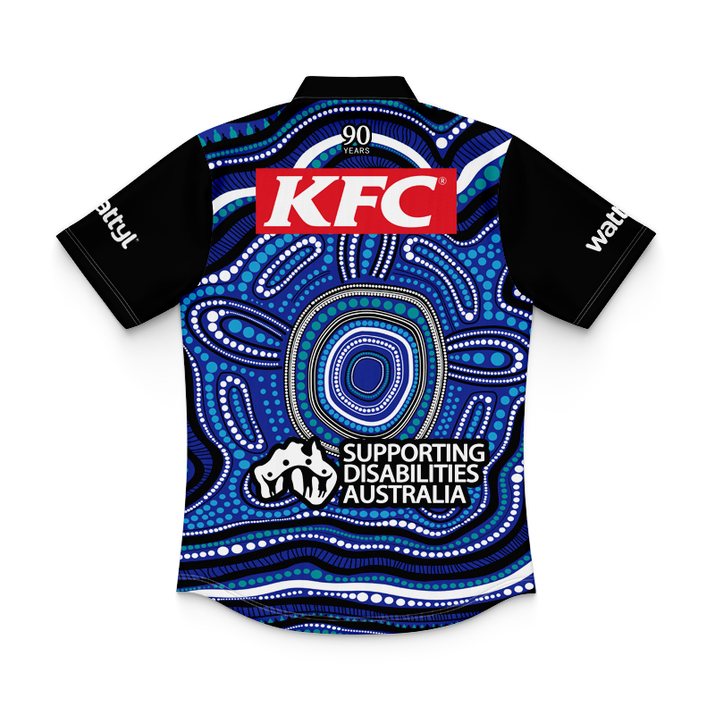 Kid's NRL Canterbury-Bankstown Bulldogs 2025 Indigenous Polo Shirt