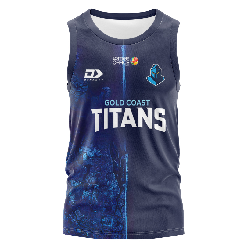 NRL Gold Coast Titans 2025 Warm Up Singlet