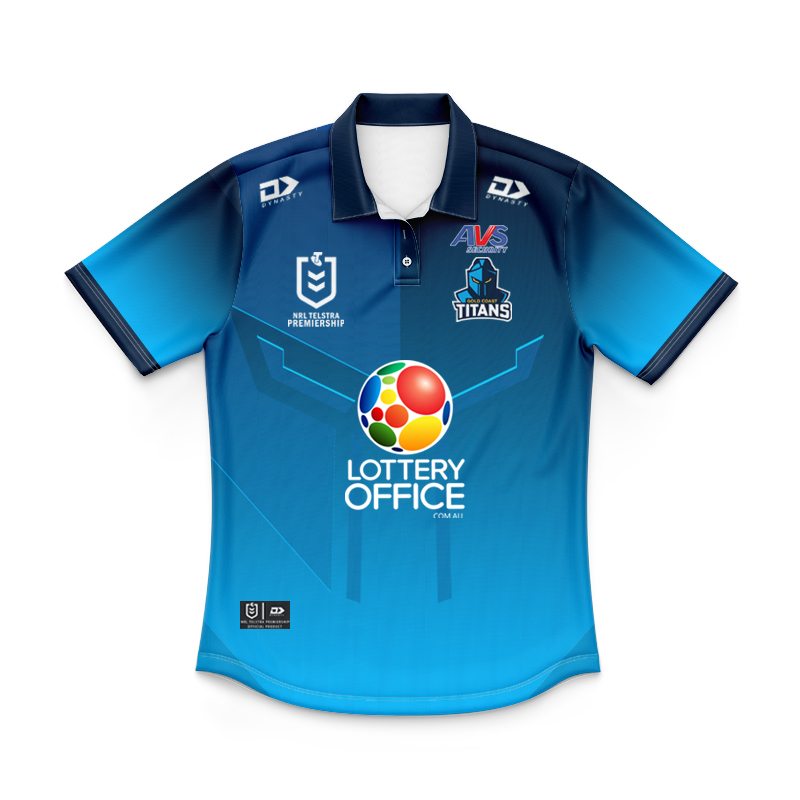 Kid's NRL Gold Coast Titans 2025 Home Polo Shirt