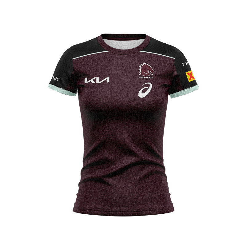 Women's NRL Brisbane Broncos 2025 Maroon Training Jersey