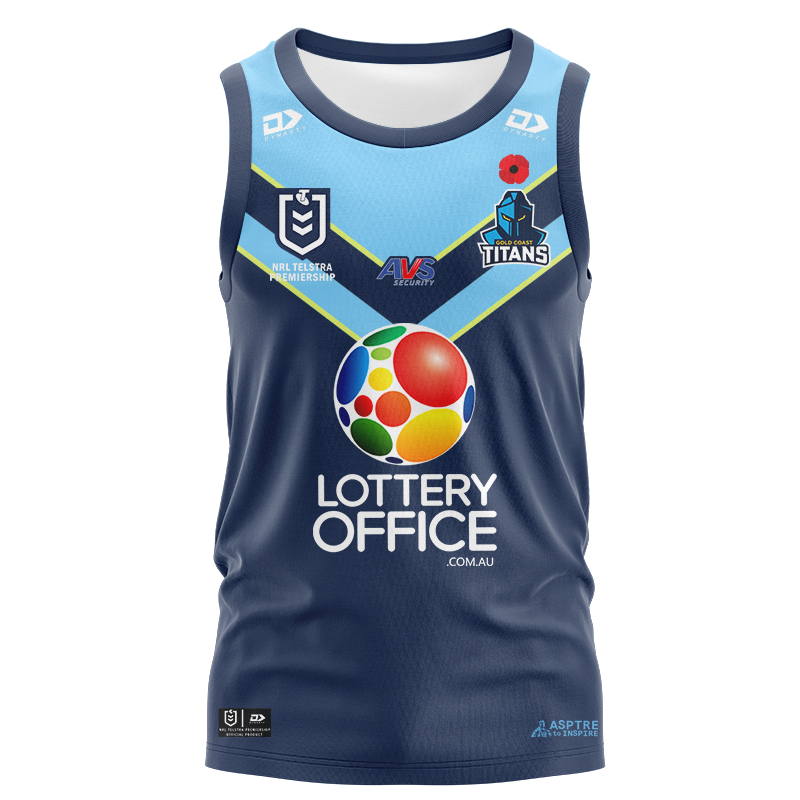 NRL Gold Coast Titans 2025 ANZAC Singlet