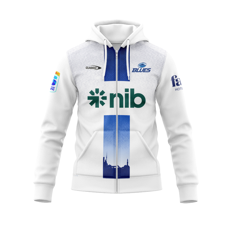 Auckland Blues Super Rugby 2025 Away Zipper Hoodie