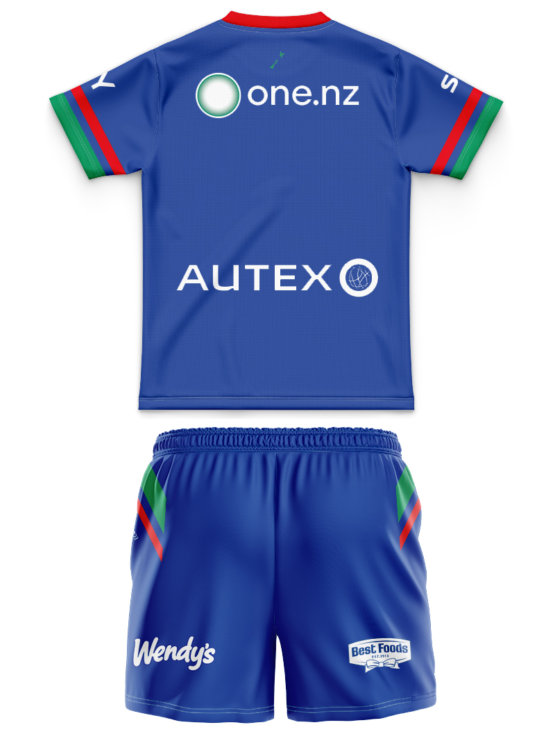 Kid's NRL New Zealand Warriors 2024 Home Jersey+Shorts