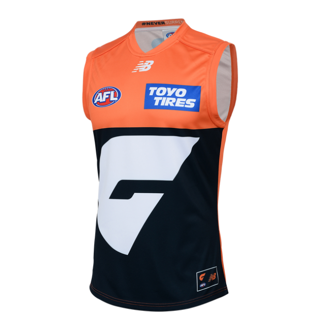 AFL GWS Giants 2025 Home Guernsey