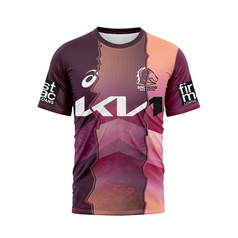 NRL Brisbane Broncos 2024 Sunstone Training Mix Jersey