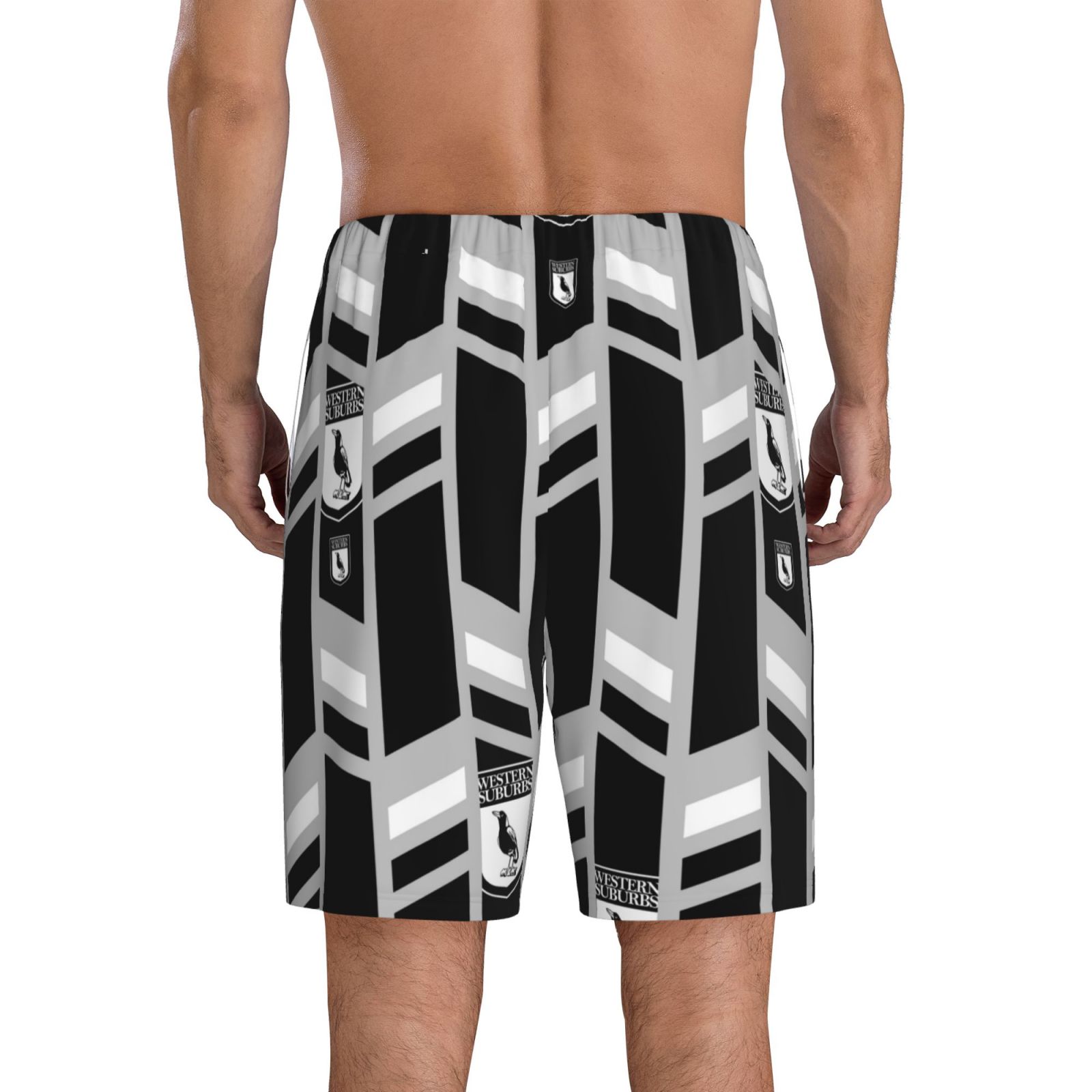 Western Suburbs Magpies Men's Short Pajama Pants SPP3148
