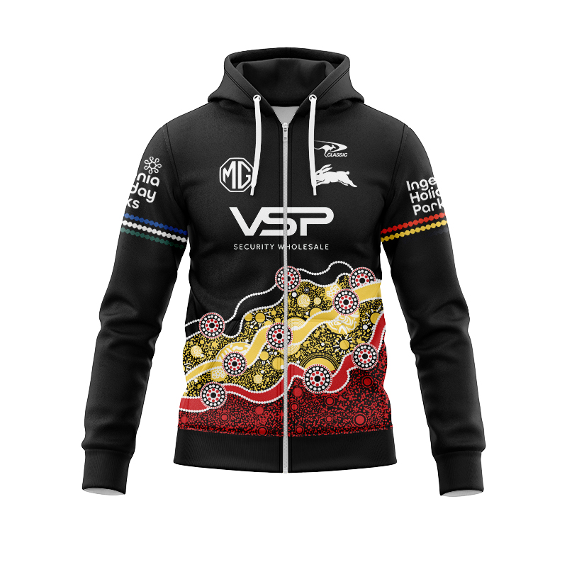 NRL South Sydney Rabbitohs 2024 Indigenous Training Zipper Hoodie