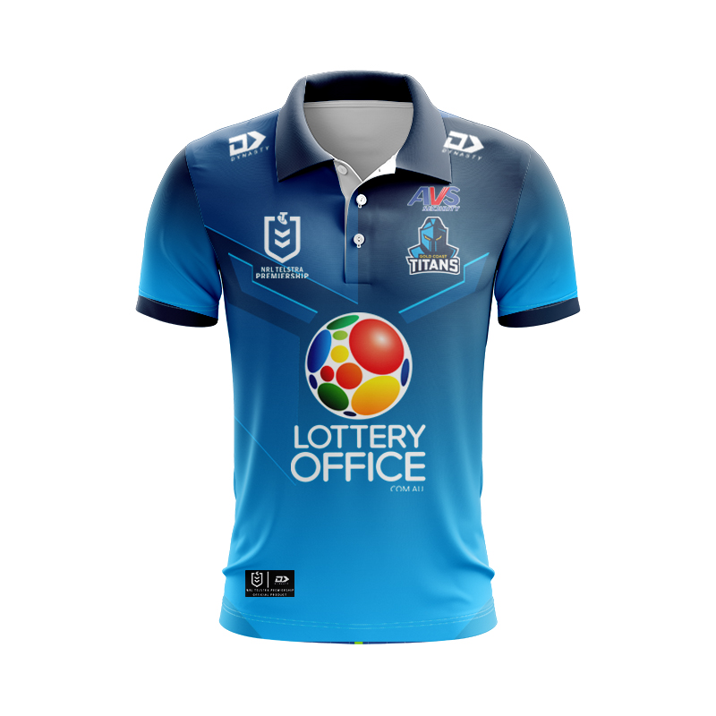 NRL Gold Coast Titans 2025 Home Polo Shirt