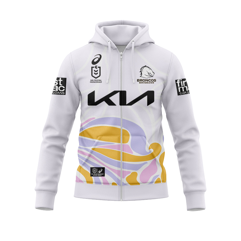 NRL Brisbane Broncos 2025 Alternate Zipper Hoodie