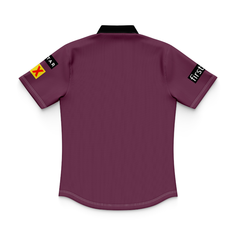 Kid's NRL Brisbane Broncos 2024 Black Team Polo Shirt