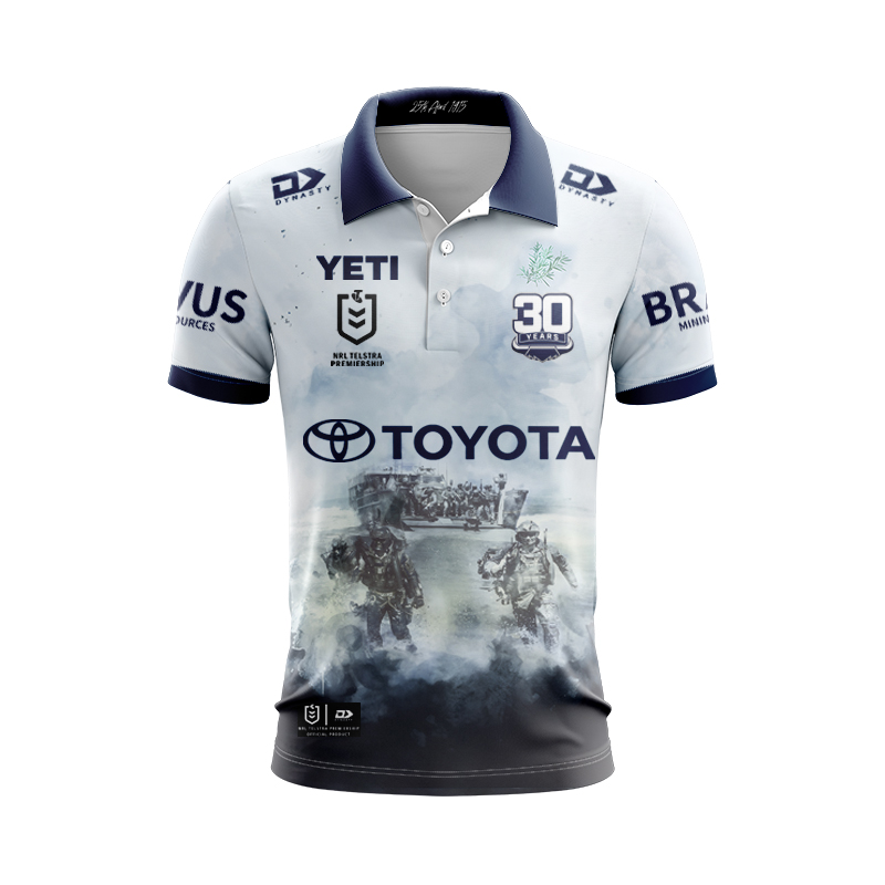 NRL North Queensland Cowboys 2025 ANZAC Polo Shirt