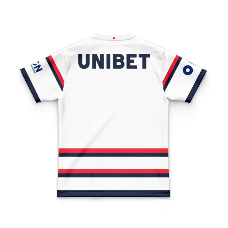 Kid's NRL Sydney Roosters 2025 White Training Jersey