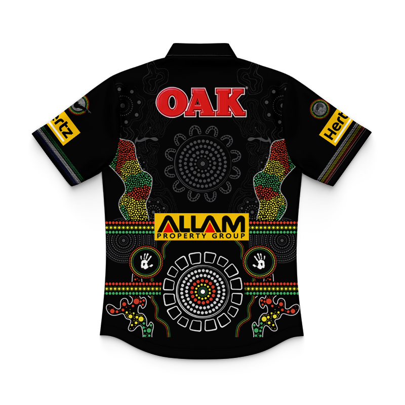Kid's NRL Penrith Panthers 2025 Indigenous Polo Shirt