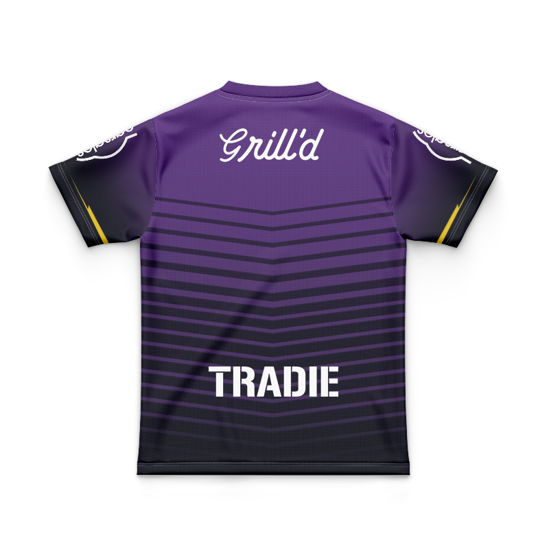 Kid's NRL Melbourne Storm 2025 Purple Warm Up Jersey