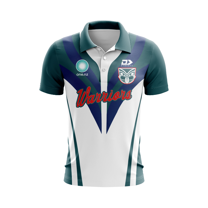 NRL New Zealand Warriors 2025 Warm Up Polo Shirt