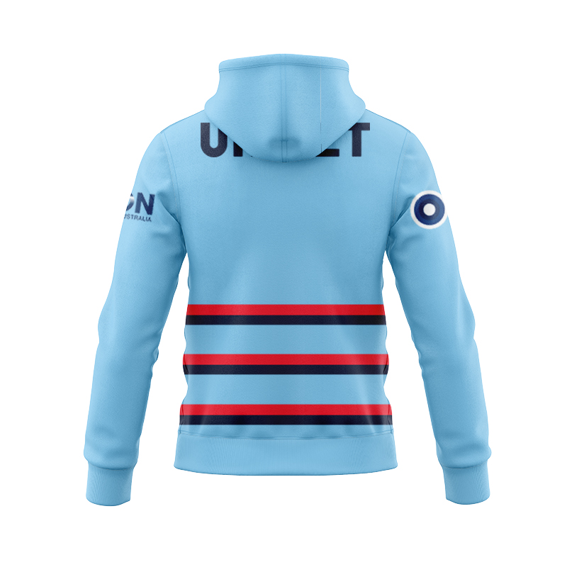 NRL Sydney Roosters 2025 Blue Training Zipper Hoodie