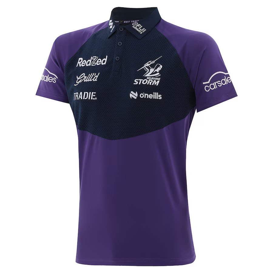 NRL Melbourne Storm 2025 Home Training Polo Shirt