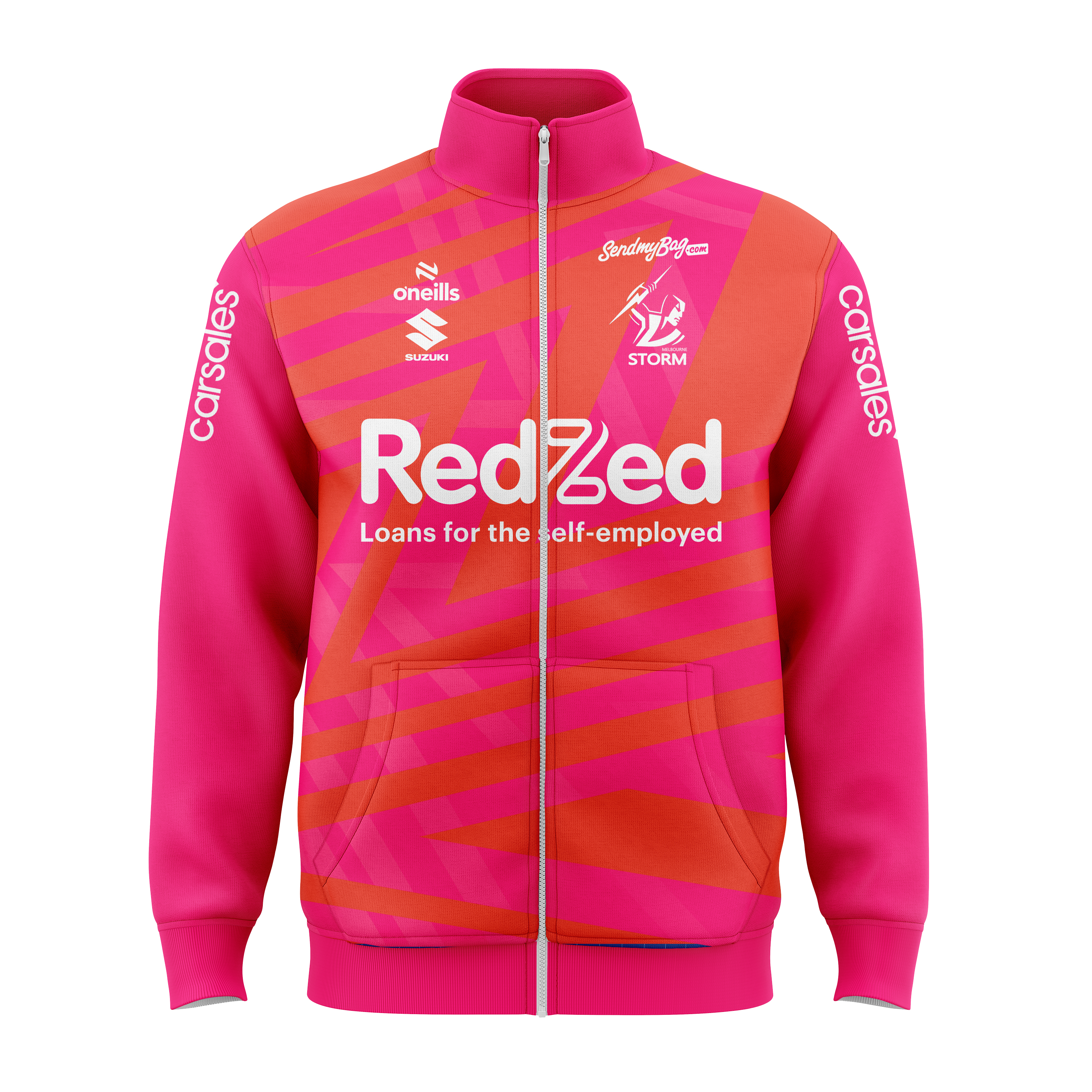 NRL Melbourne Storm 2025 Orange Warm Up Jacket