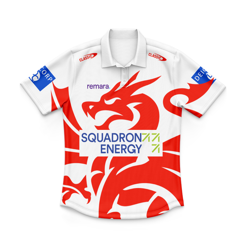 Kid's NRL St George Illawarra Dragons 2025 Warm Up Polo Shirt