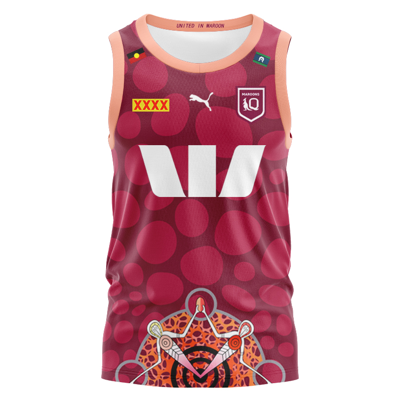 NRL QLD Maroons 2024 Indigenous Singlet