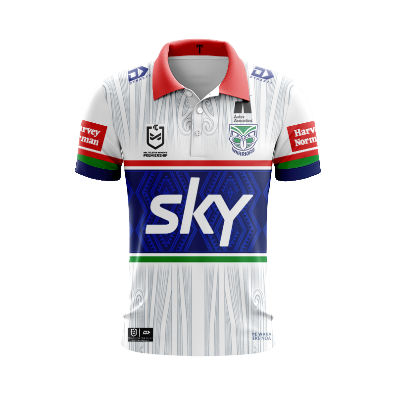 NRL New Zealand Warriors 2025 NRLW Away Polo Shirt