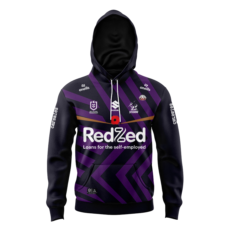 Kid's NRL Melbourne Storm 2024 ANZAC Hoodie