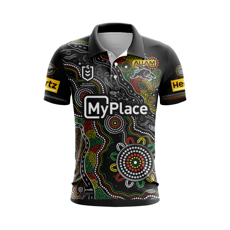 NRL Penrith Panthers 2025 Indigenous Polo Shirt